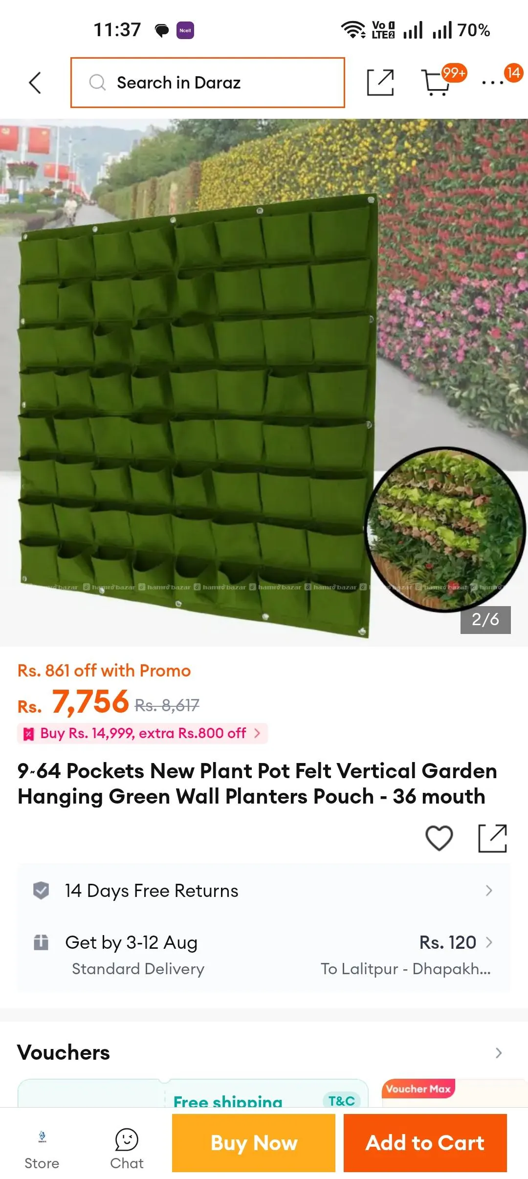 36 pocket new plant pot vertical garden hanging 7