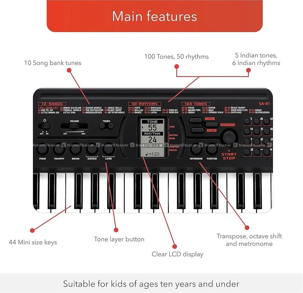 Casio SA-81 44-keys keyboard for kids in Nepal 4