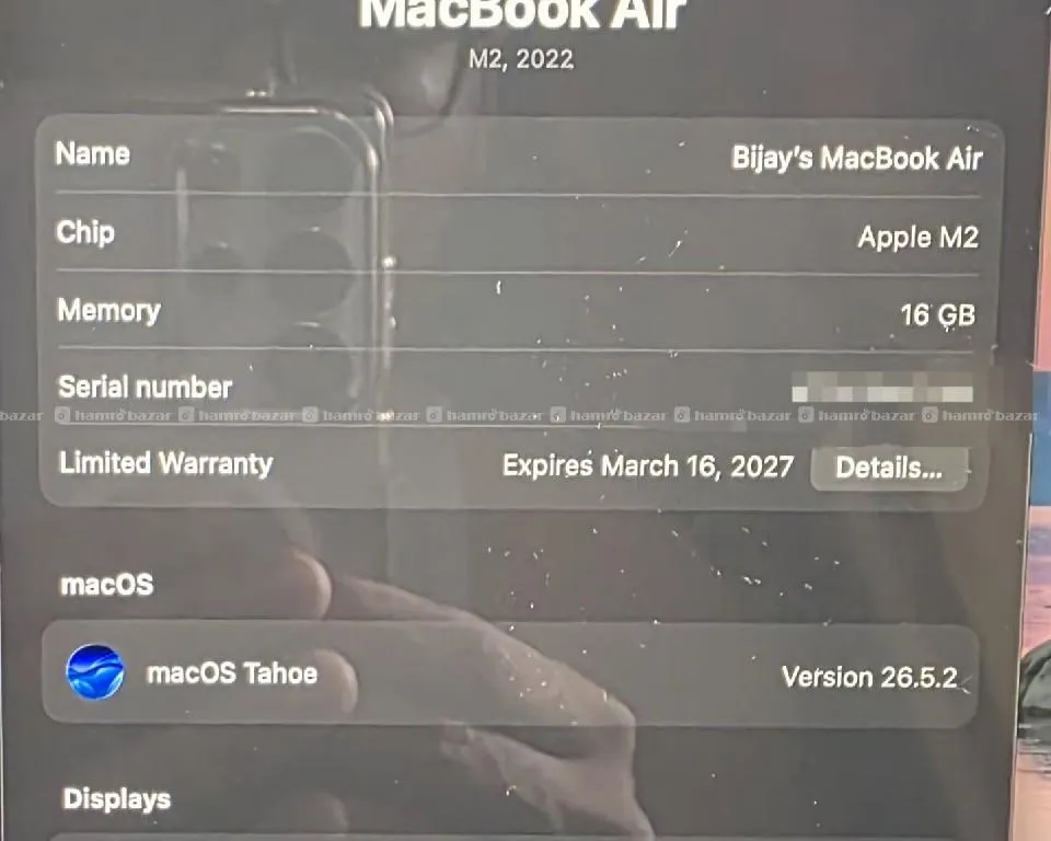 Macbook air m2 16/256 GB 7