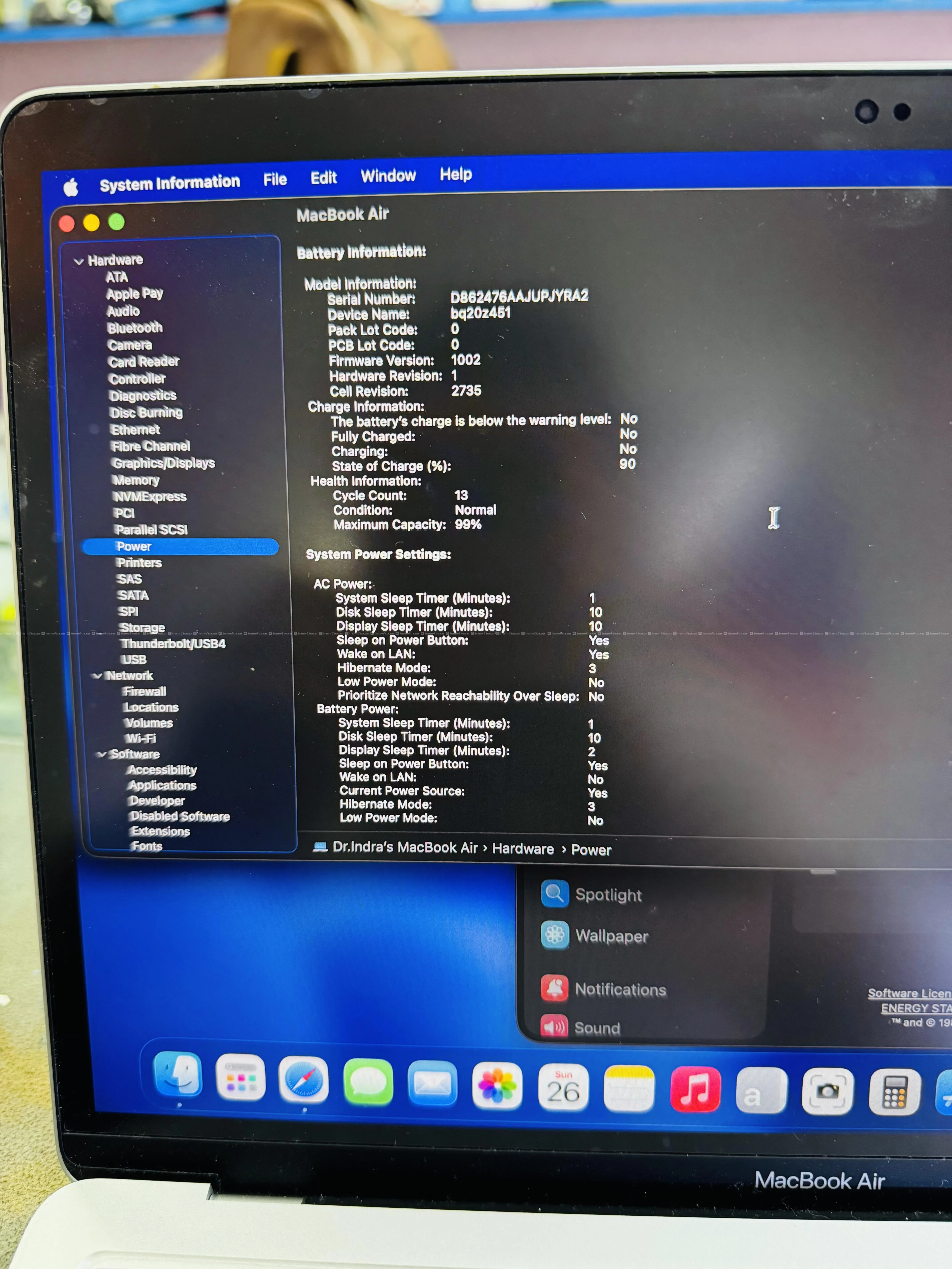 MacBook Air M1 8GB 256 GB/MAC BOOK M1 AIR/M1 AIR M 4