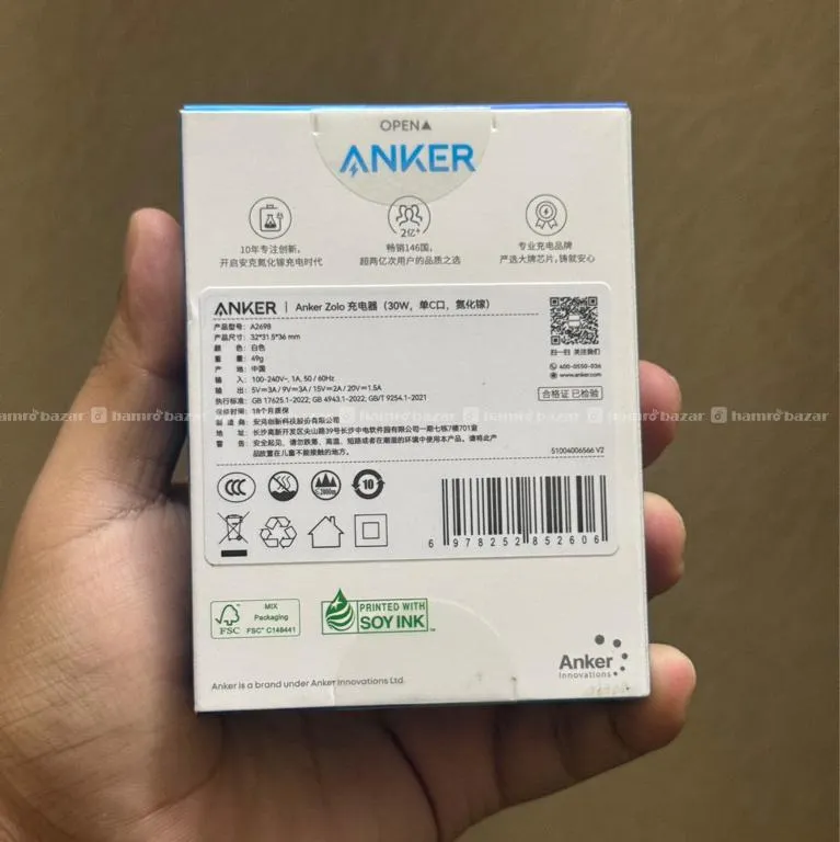 ANKER ZOLO 30W PD CHARGER 2