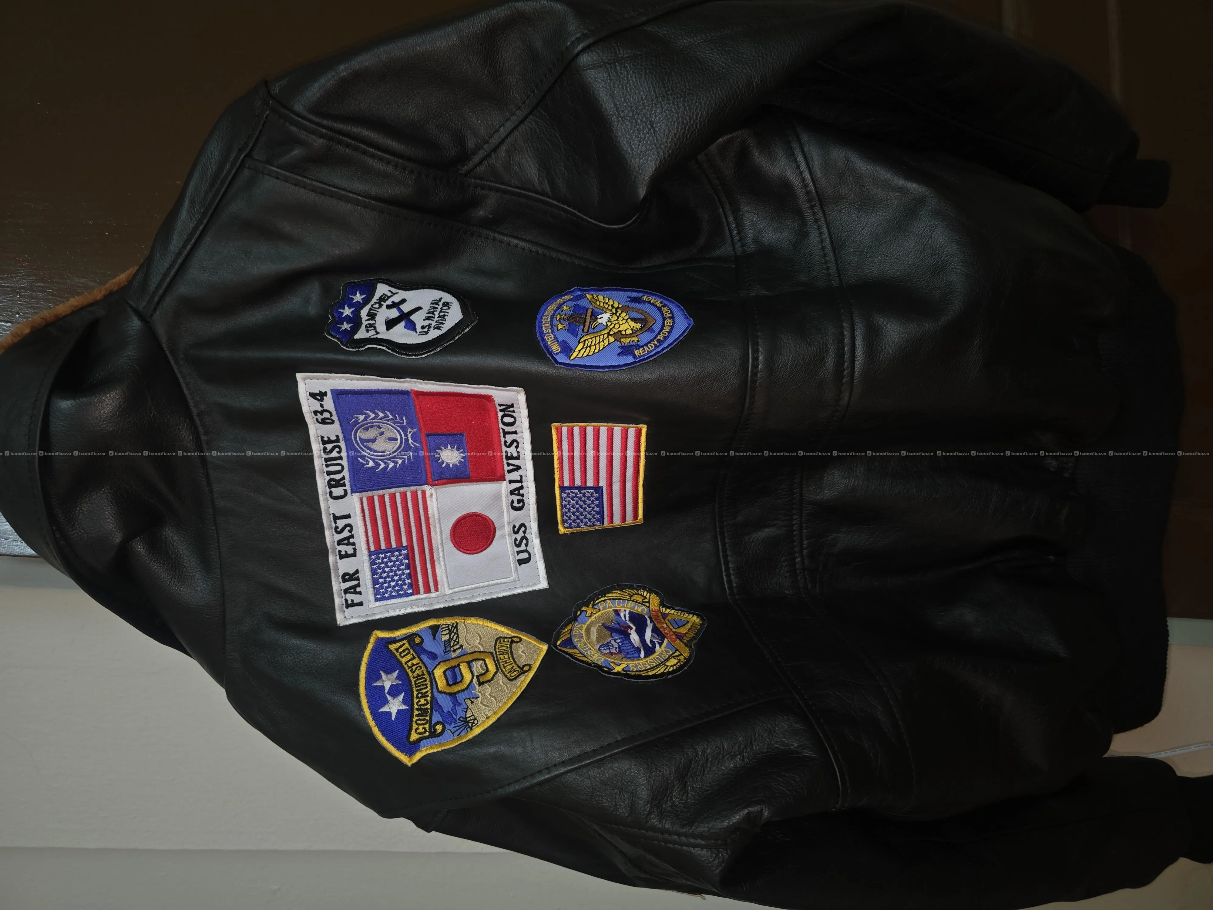 Men Maverick Top Gun Aviator Pilot Leather Jacket 2