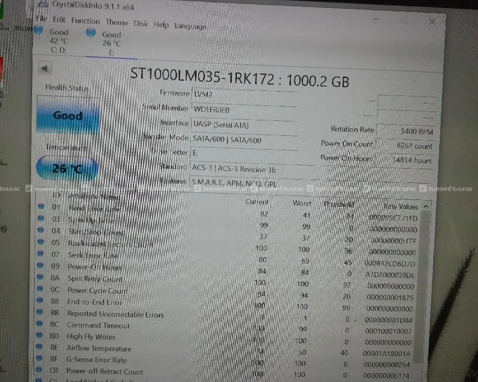 1TB seagate mobile Hdd with type c casing 7