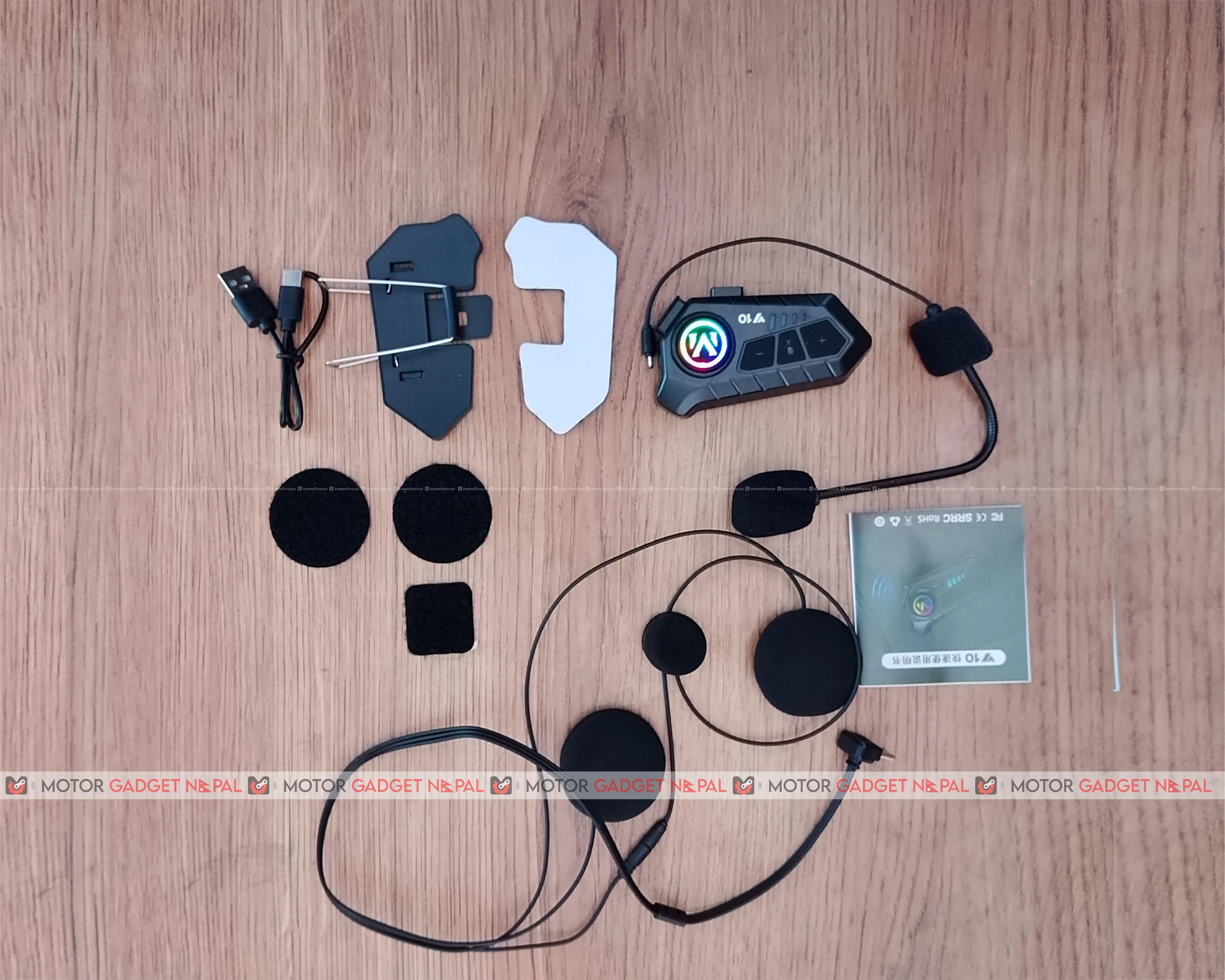 Y10 Bluetooth Helmet Headset V5.3 RGB Waterproof 3