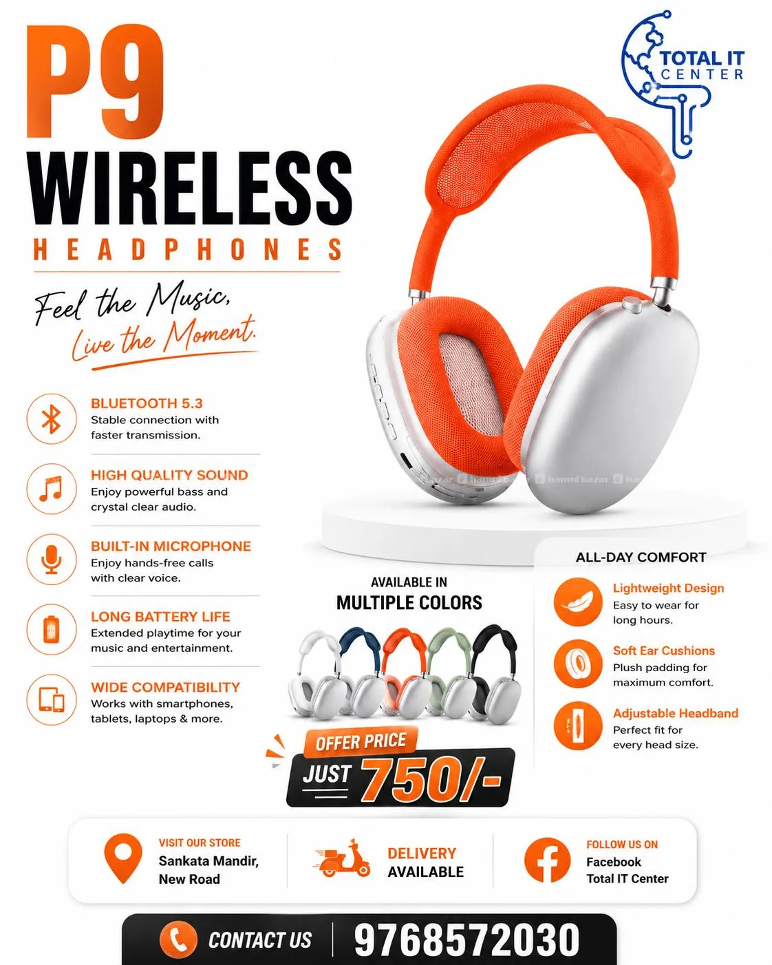 P9 Headphone wireless in very affordable price 2