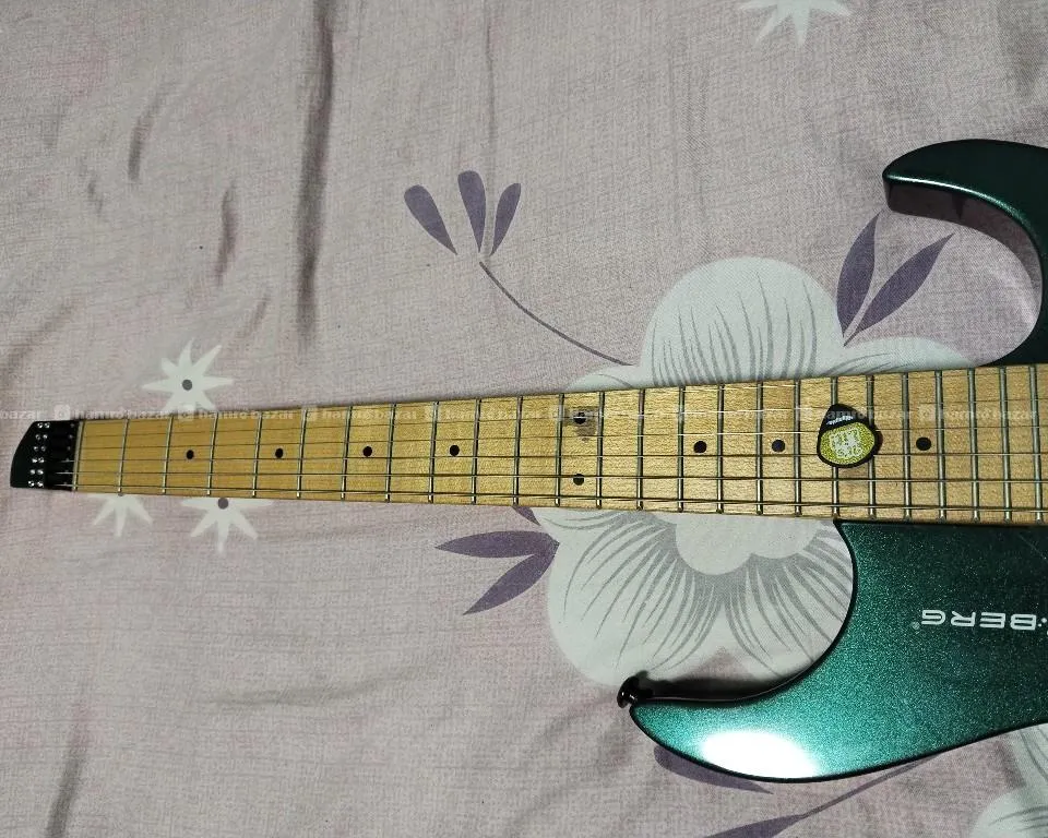 Gene Berg Headless H3 Electric Guitar – Good  Cond 5