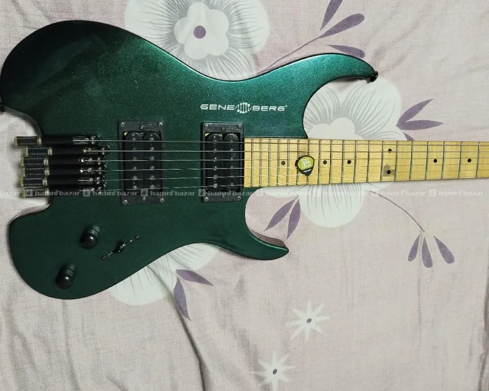 Gene Berg Headless H3 Electric Guitar – Good  Cond 2