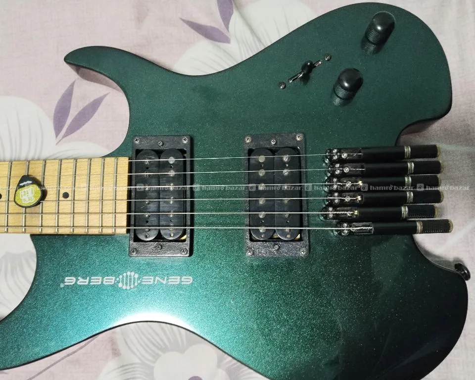 Gene Berg Headless H3 Electric Guitar – Good  Cond 4