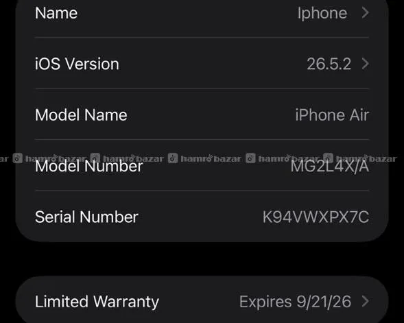 Apple iPhone Air – 256GB | 100% Battery Health 3