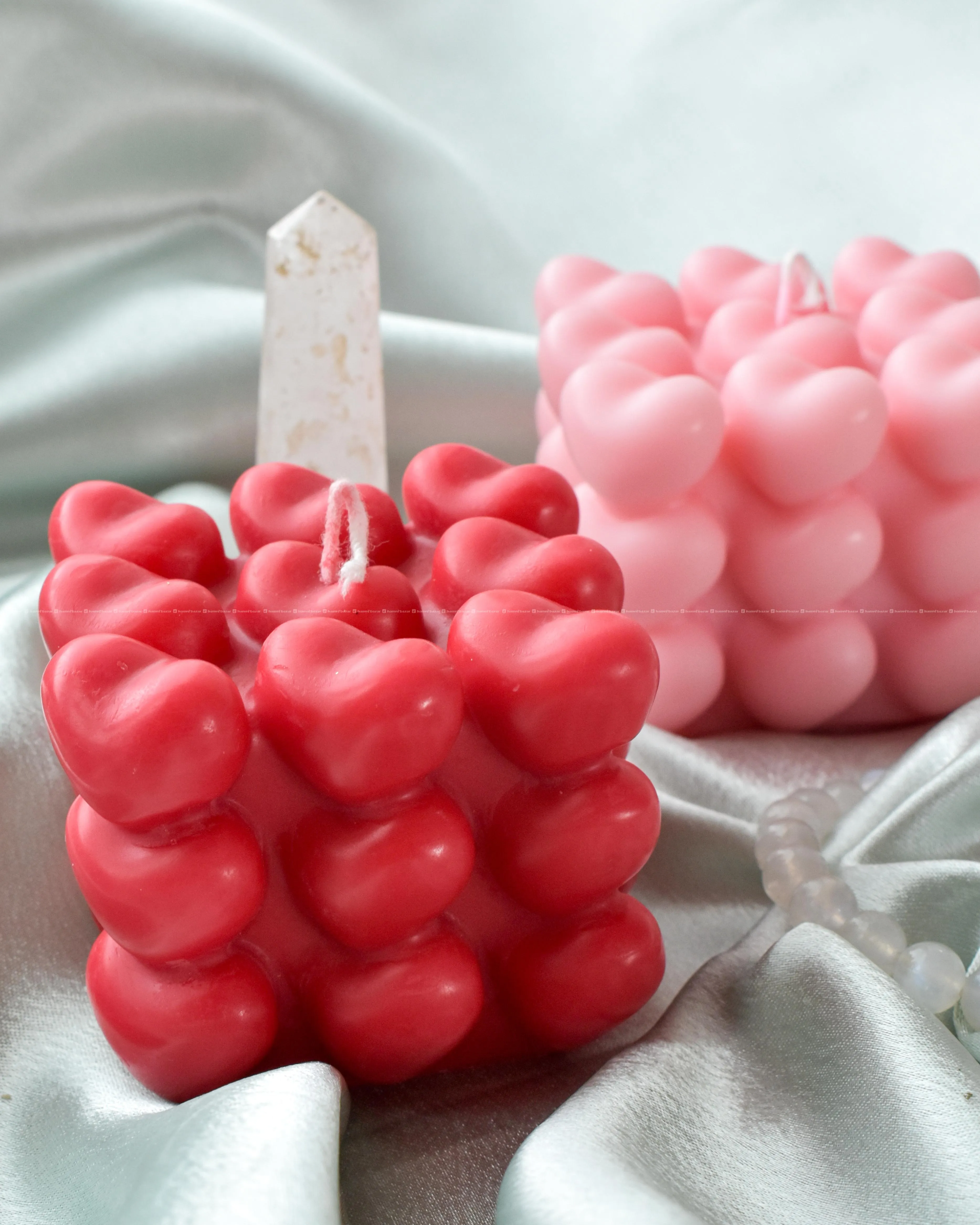Bubble Heart Candle 3