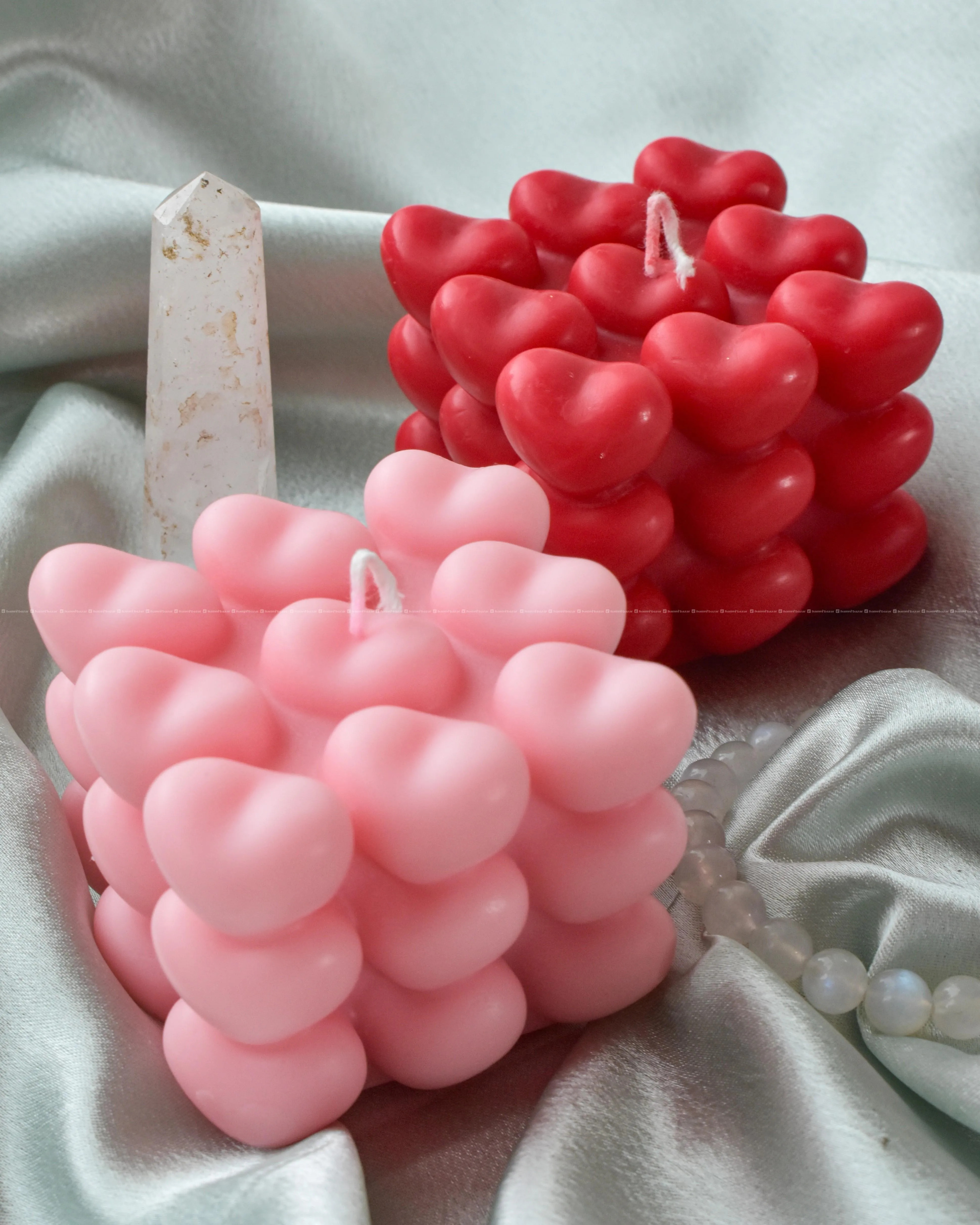 Bubble Heart Candle 2