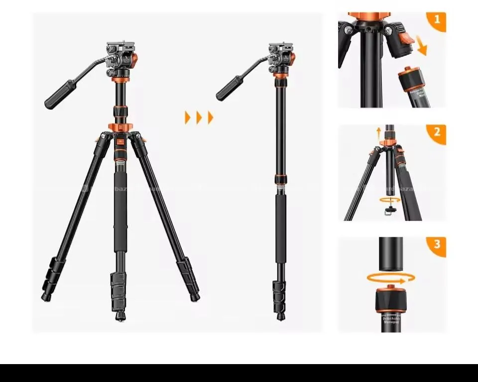 K&F CONCEPT Camera Fluid Head Tripod
MAX 2.1 6