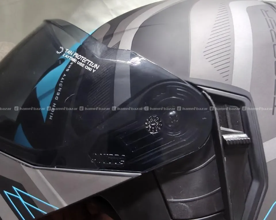 Brand New Studds Trooper D3 Helmet Matt Black Blue 2