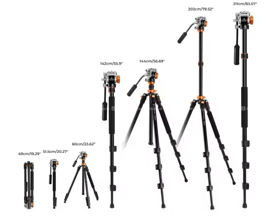K&F CONCEPT Camera Fluid Head Tripod
MAX 2.1 7