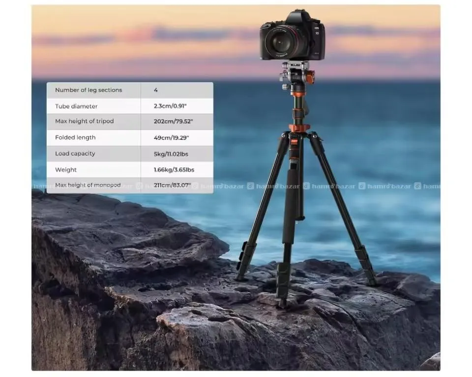 K&F CONCEPT Camera Fluid Head Tripod
MAX 2.1 3