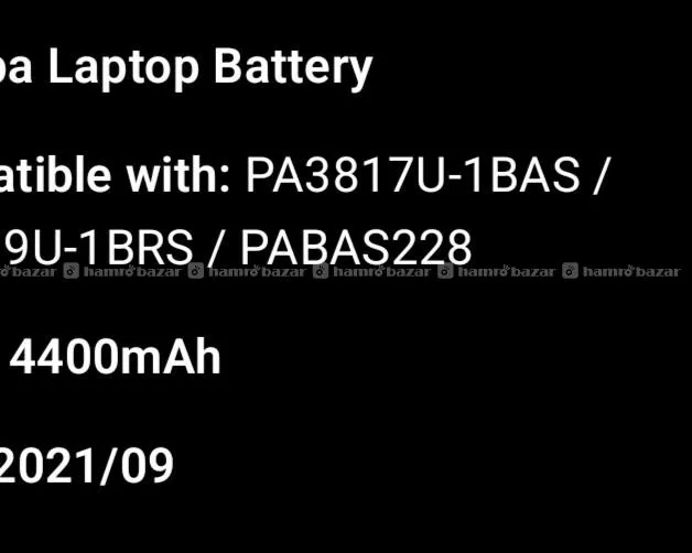 Toshiba Battery ,2021 manufacture,never used 2