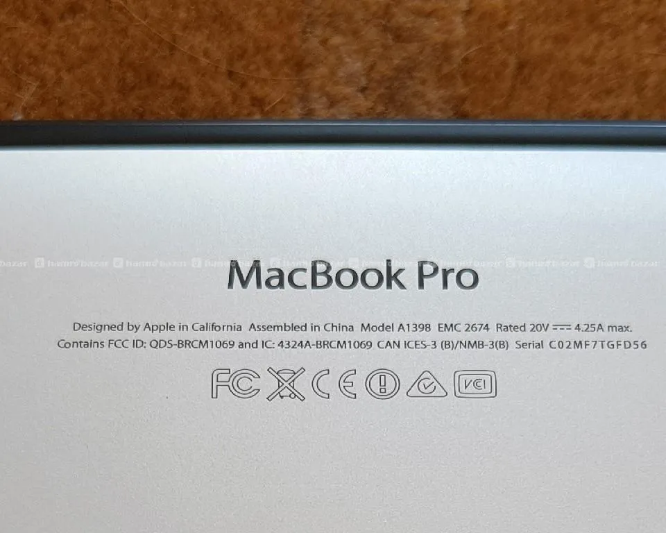 MacBook Pro (Retina, 15 inch,  Late 2013 3