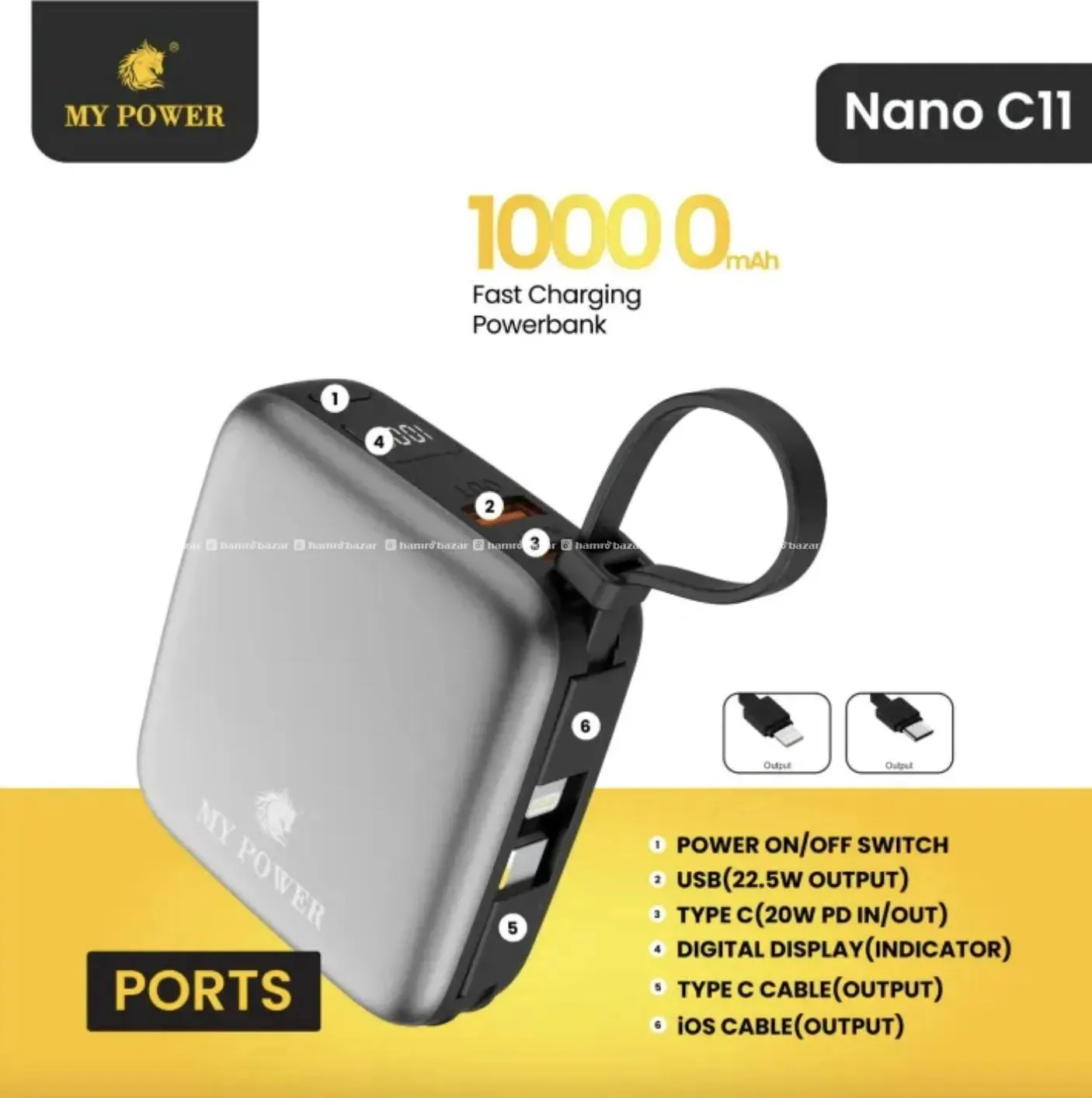 My Power Nano C11 10k mAh Power Bank 2