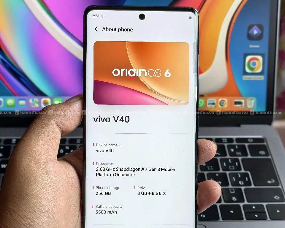 Vivo v40 8-256gb 30k only set good condition  2