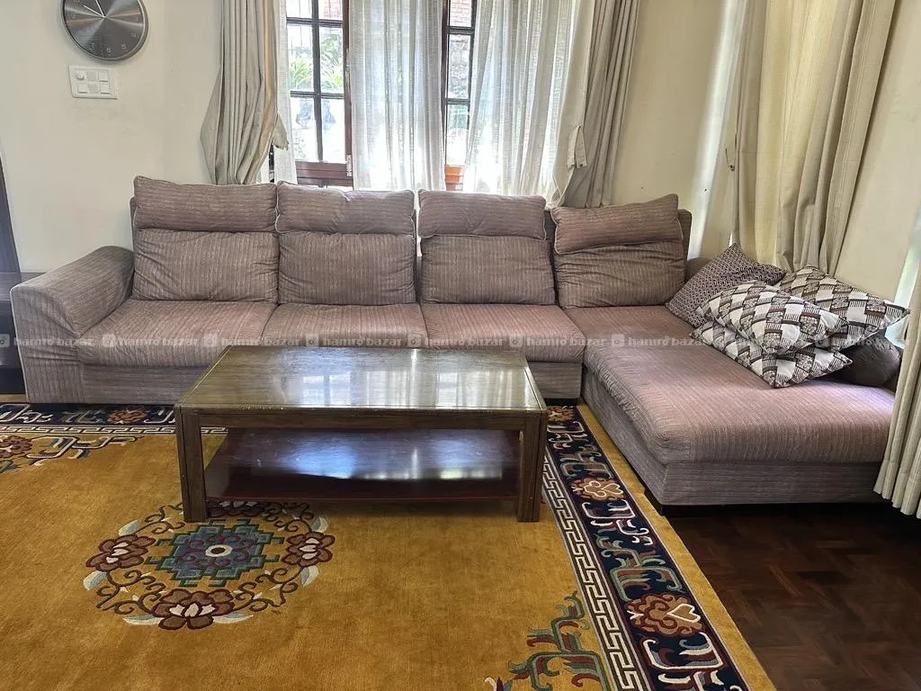 Used 5 Seater Sofa Set and 4 Seater Dining Set 2