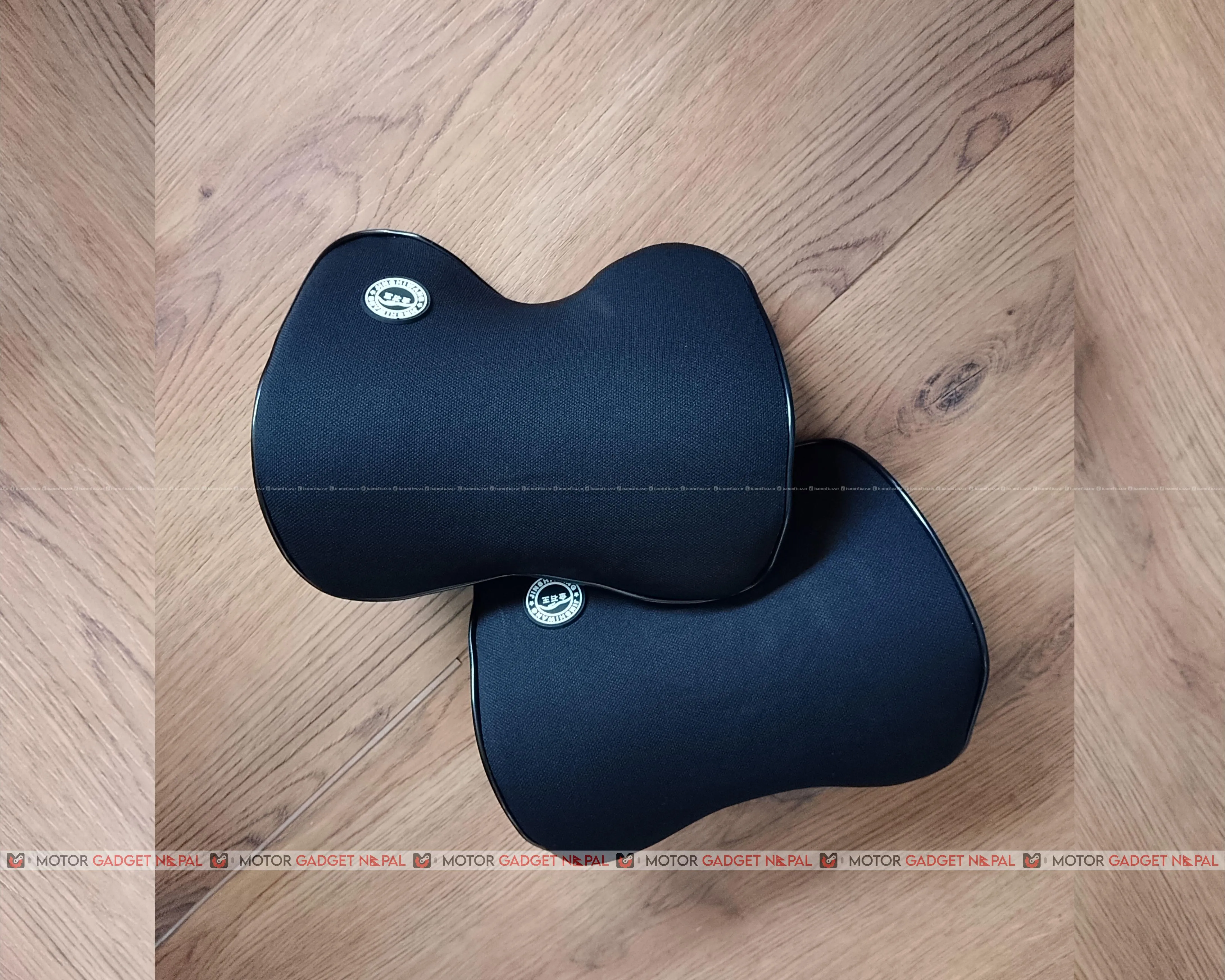 Jinshiwang Car Neck Pillow Pair Black 2