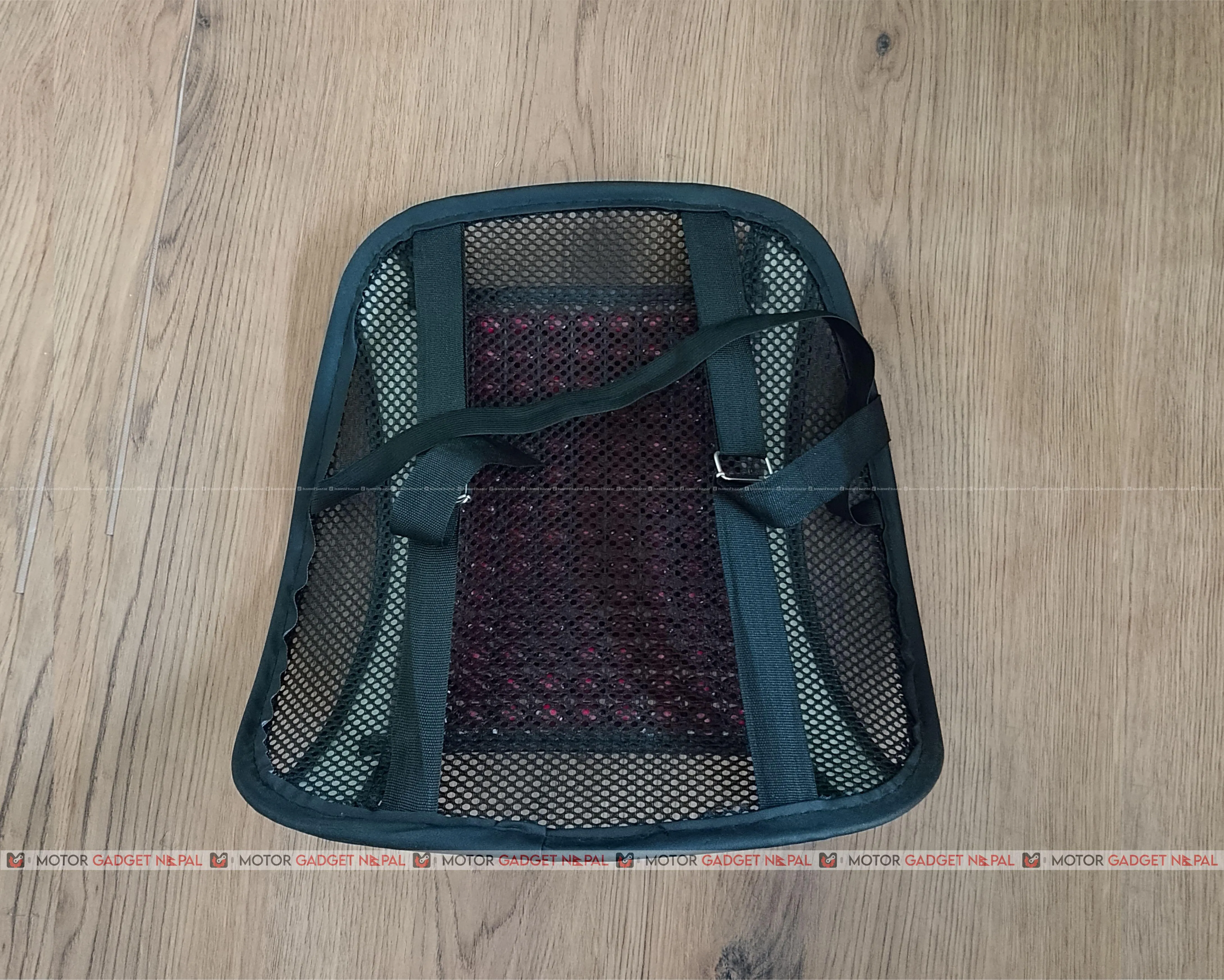Car Seat Wooden Bead Massage Cushion Black 2