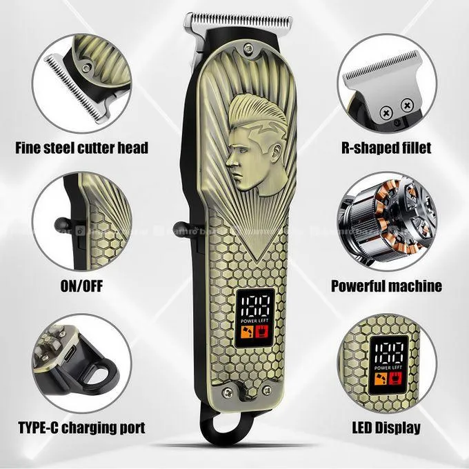 Gold USB Rechargeable Hair Trimmer 3