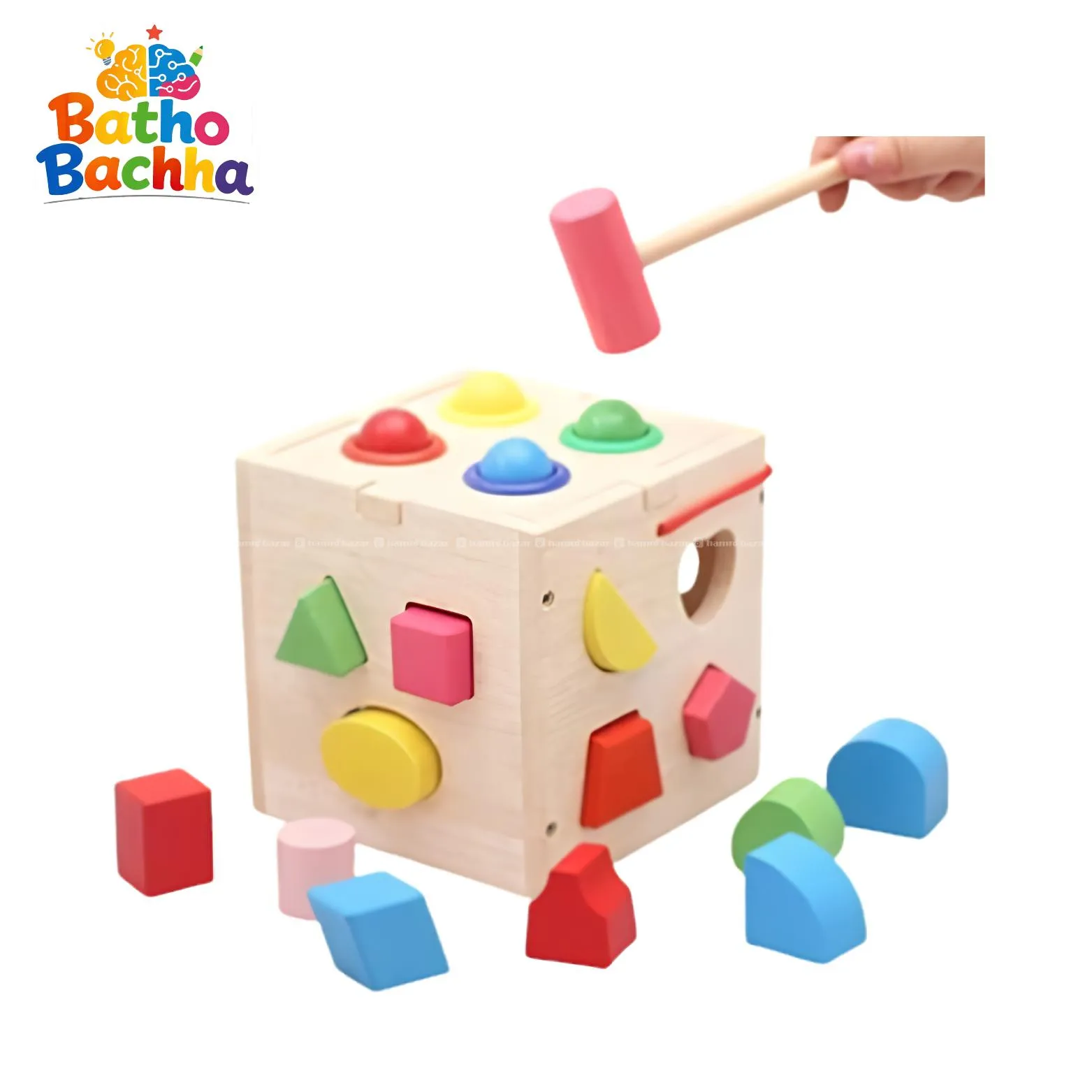 Shape Sorting & Hammer Block Learning Box for kids