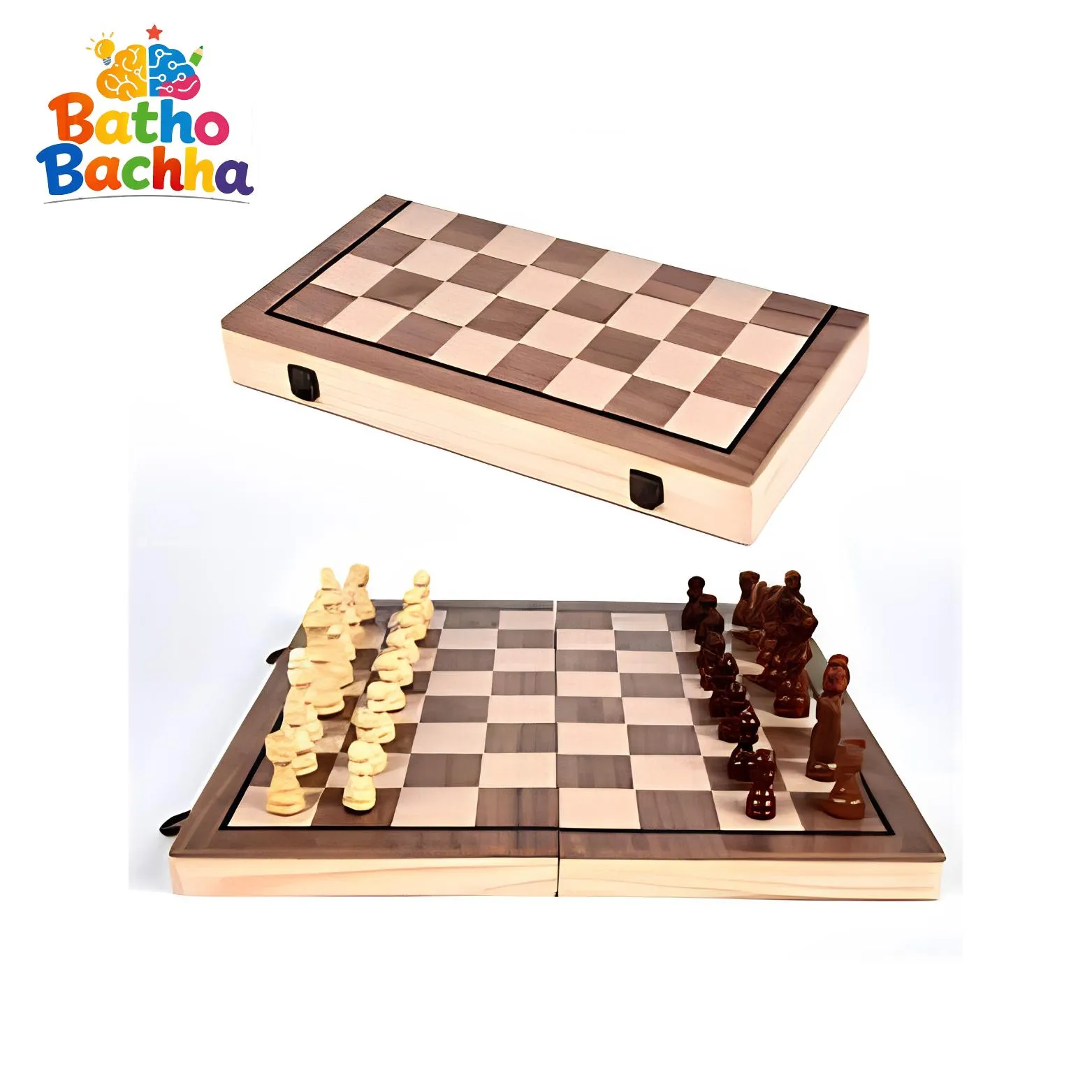 Big Wooden Folding Chess Set