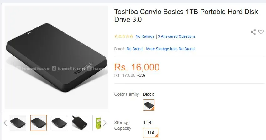 Hard Disk Drive 3.0 1TB 2