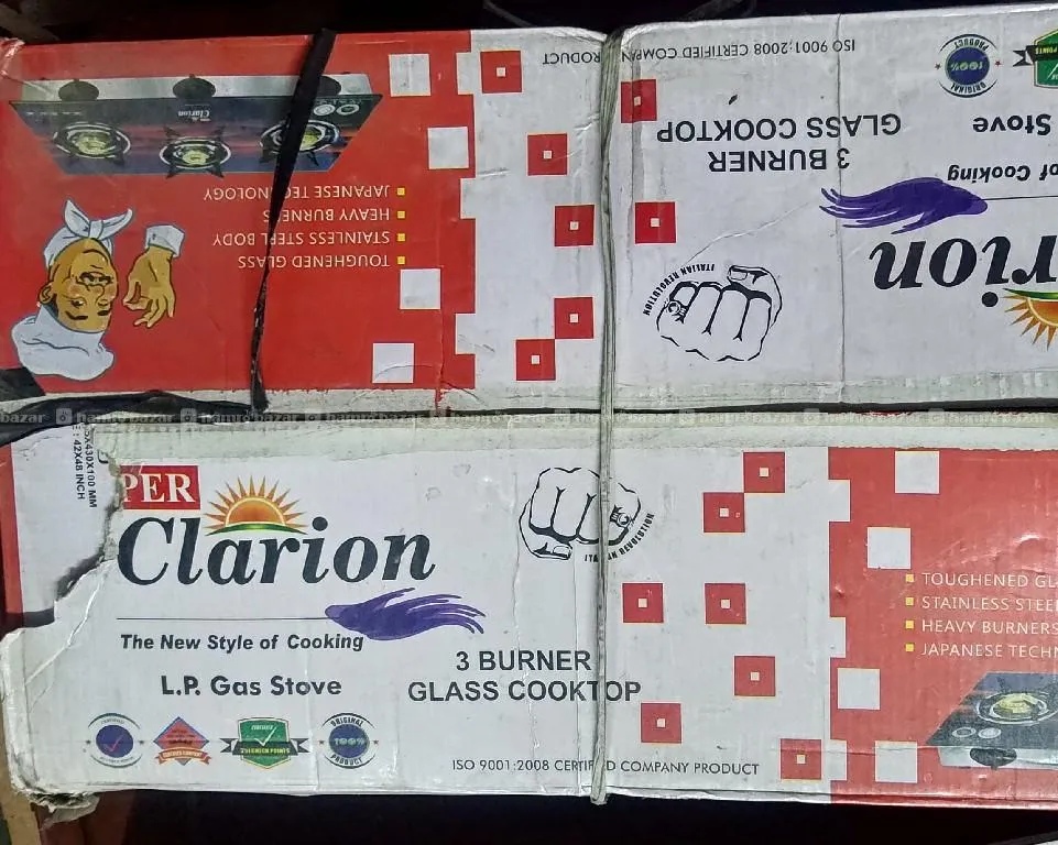 Super Clarion brand 3-burner glass cooktop gas sto 2
