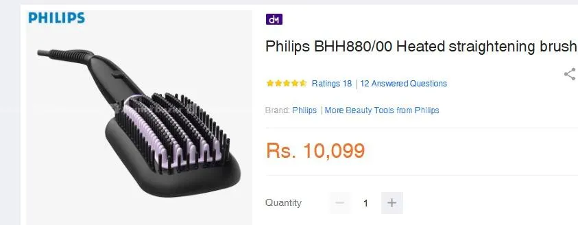 Philips BHH880/00 Heated Straightening Brush 3