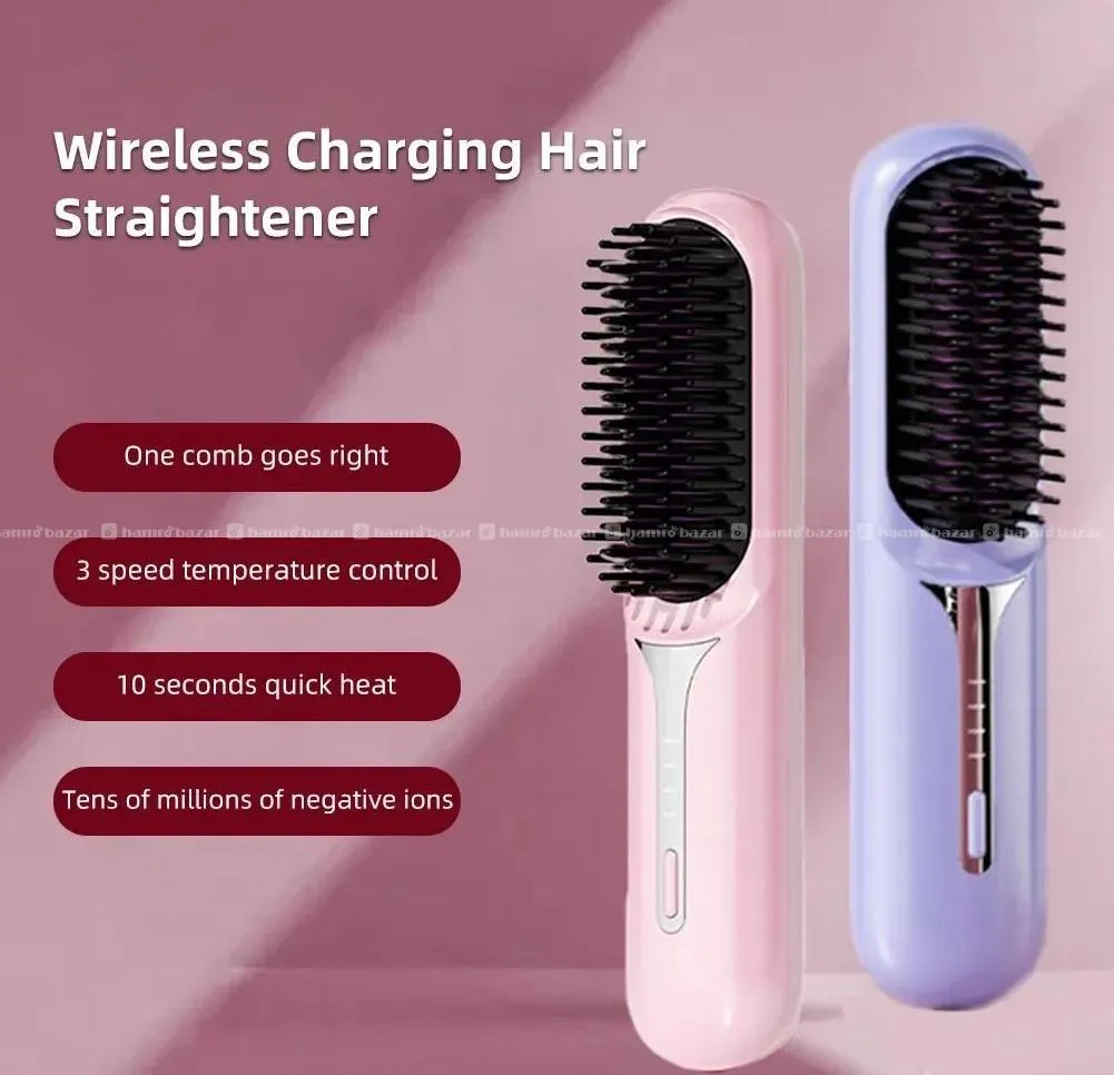Hair Straightener Comb Wireless 4