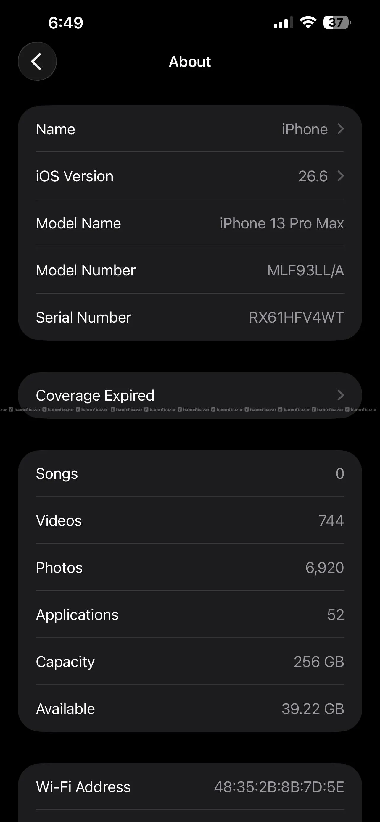 iphone 13promax 256gb 92% battery health 4