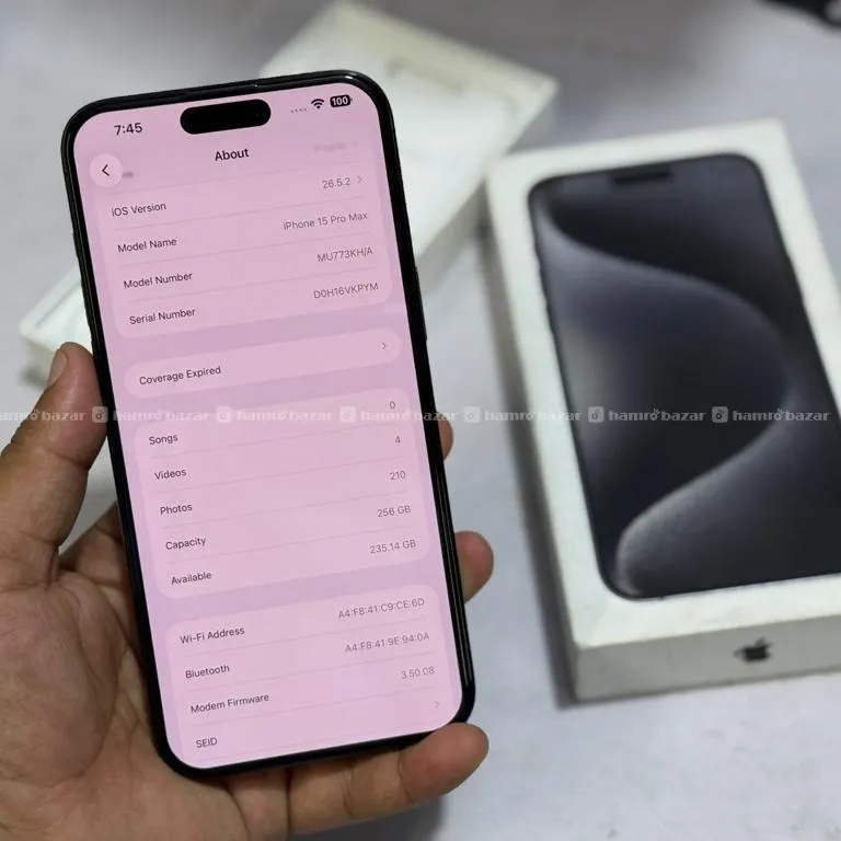 iPhone 15 Pro Max 256GB with box & accs 3