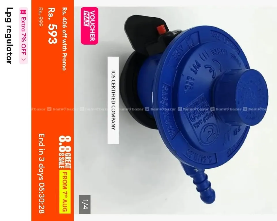 Empty gas cylinder n regulator on sale 2