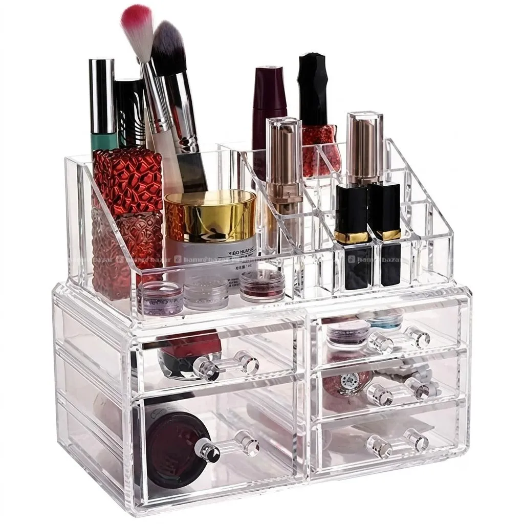 Clear Cosmetic Storage Box & Makeup Organizer 8