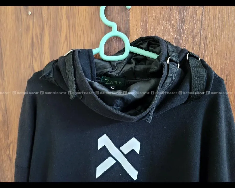 Zara original stylish black hoodie on sale 6