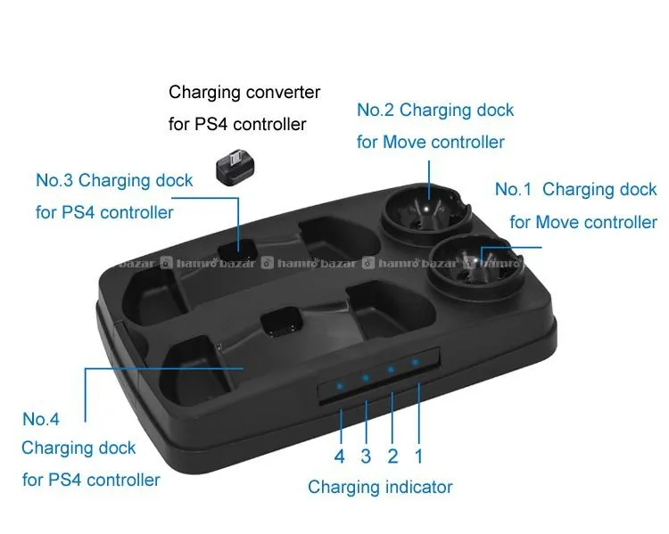 PS4 Multi-Function Charging & Cooling Dock 6