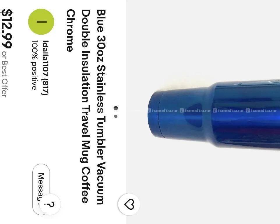 Blue 30oz tumbler mug on sale 4