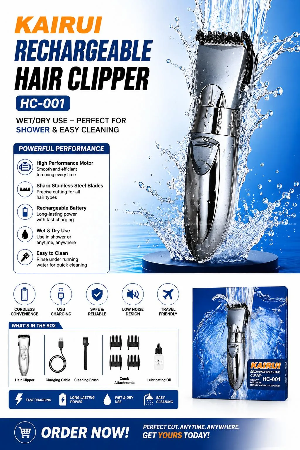 Hair Trimmer For Mens | KAIRUI HC-001 Trimmer 2