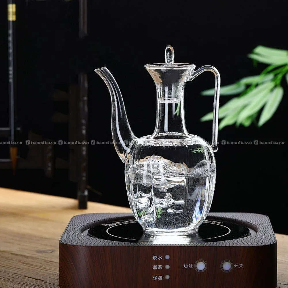 Tea pot Borosilicate Glass with Glass Handle 4