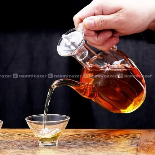 Tea pot Borosilicate Glass with Glass Handle 5