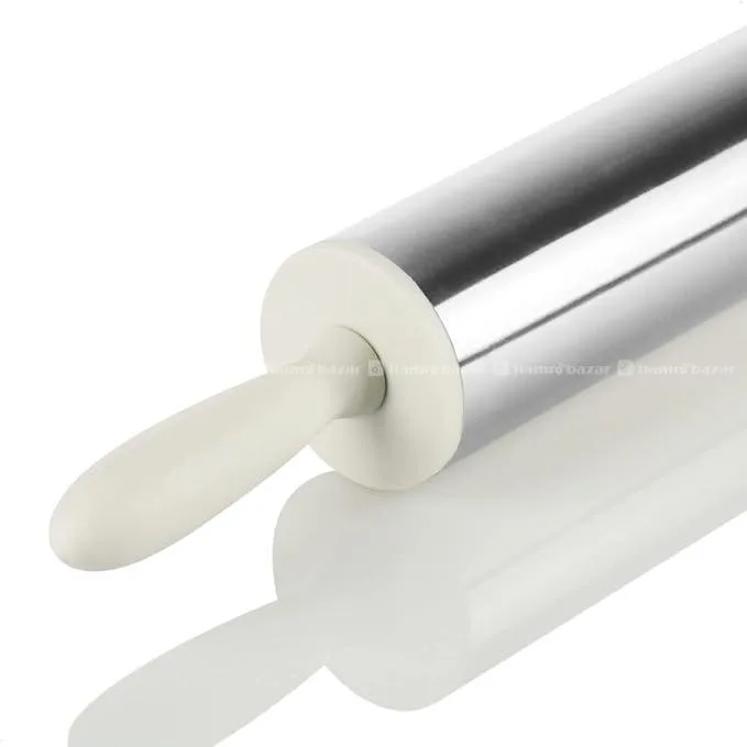 Rolling Pin Stainless Steel with Plastic Handles 6