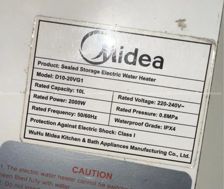 Midea Electric Water geyser Heater 10L 3