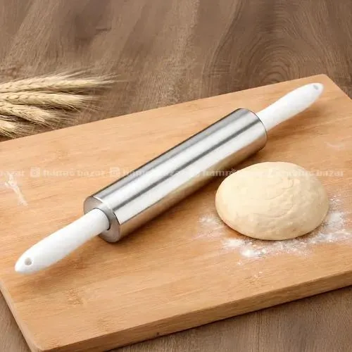 Rolling Pin Stainless Steel with Plastic Handles 5