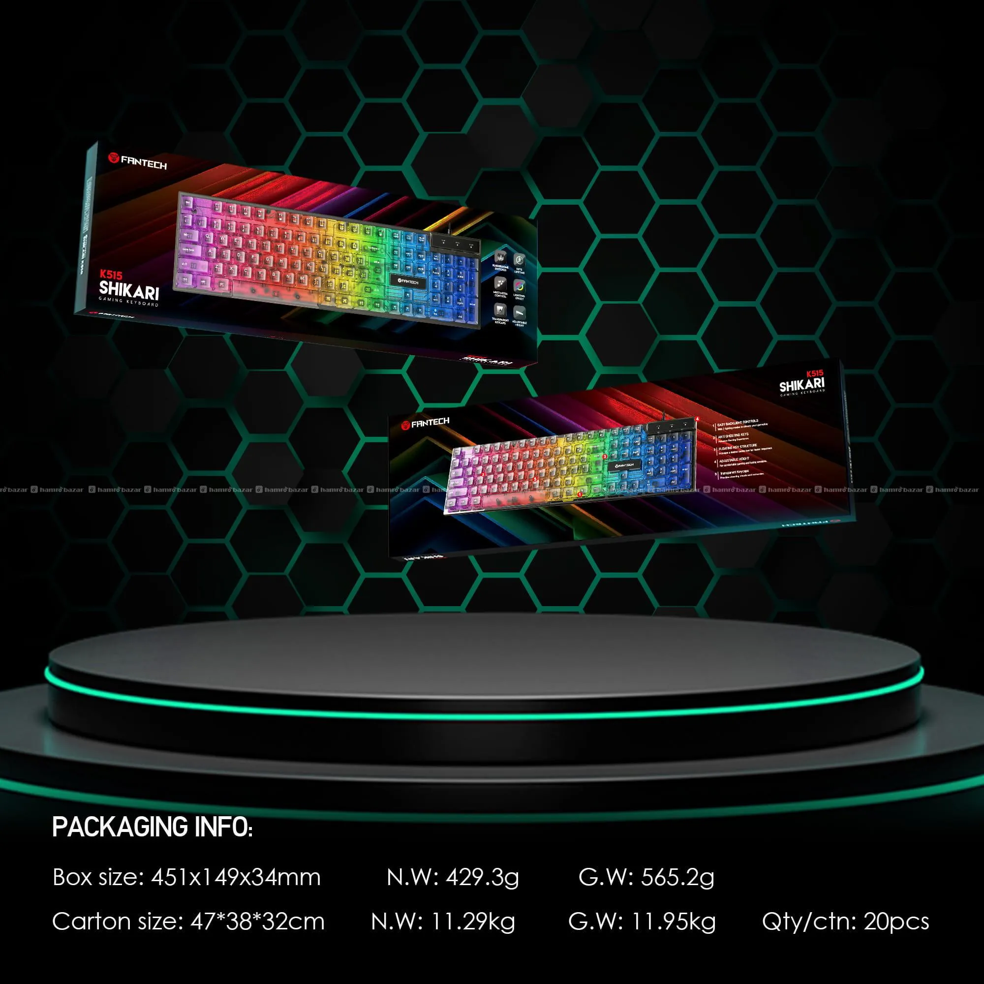 Brand New Fantech Shikari K515 RGB Gaming Keyboard 5