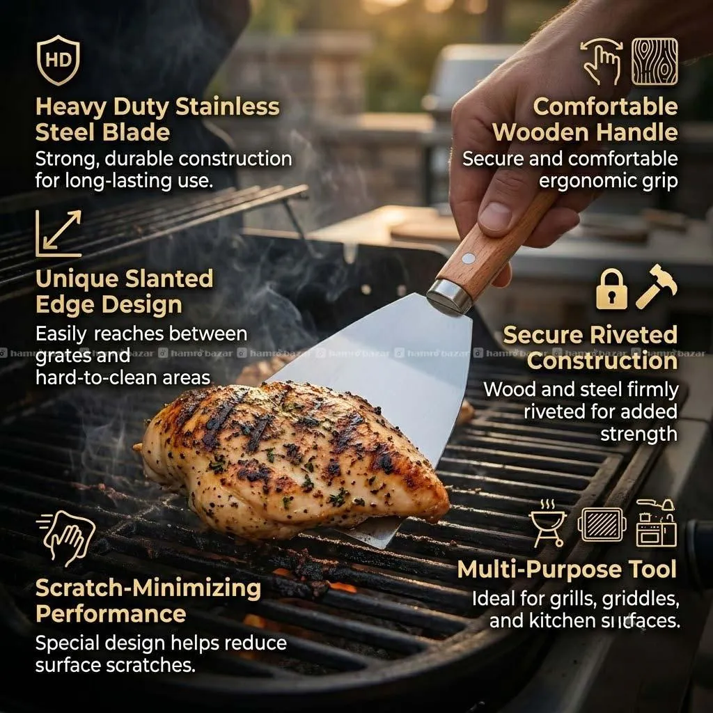 Meat Spatula | Stainless Steel Scraper 4