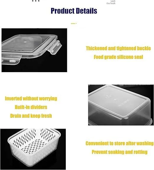 Storage Container  3300ml with Drain Basket 2