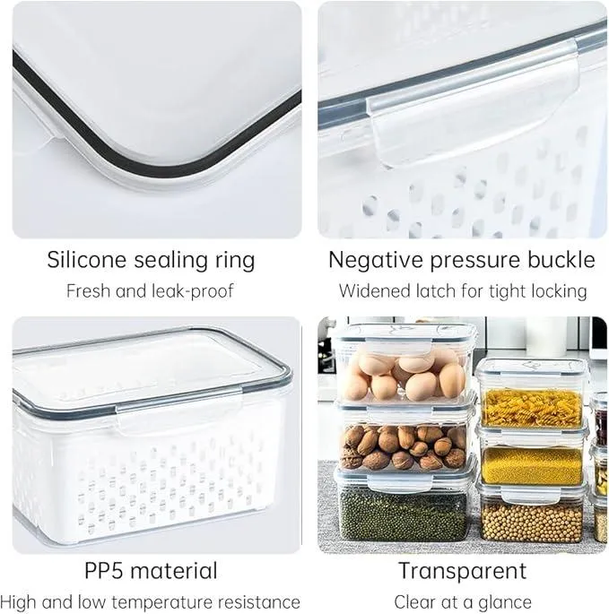 Storage Container  3300ml with Drain Basket 4